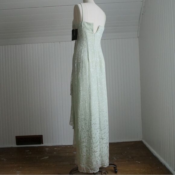NWT dead/old stock burnout velvet minty mermaid maxi dress - Picture 11 of 13